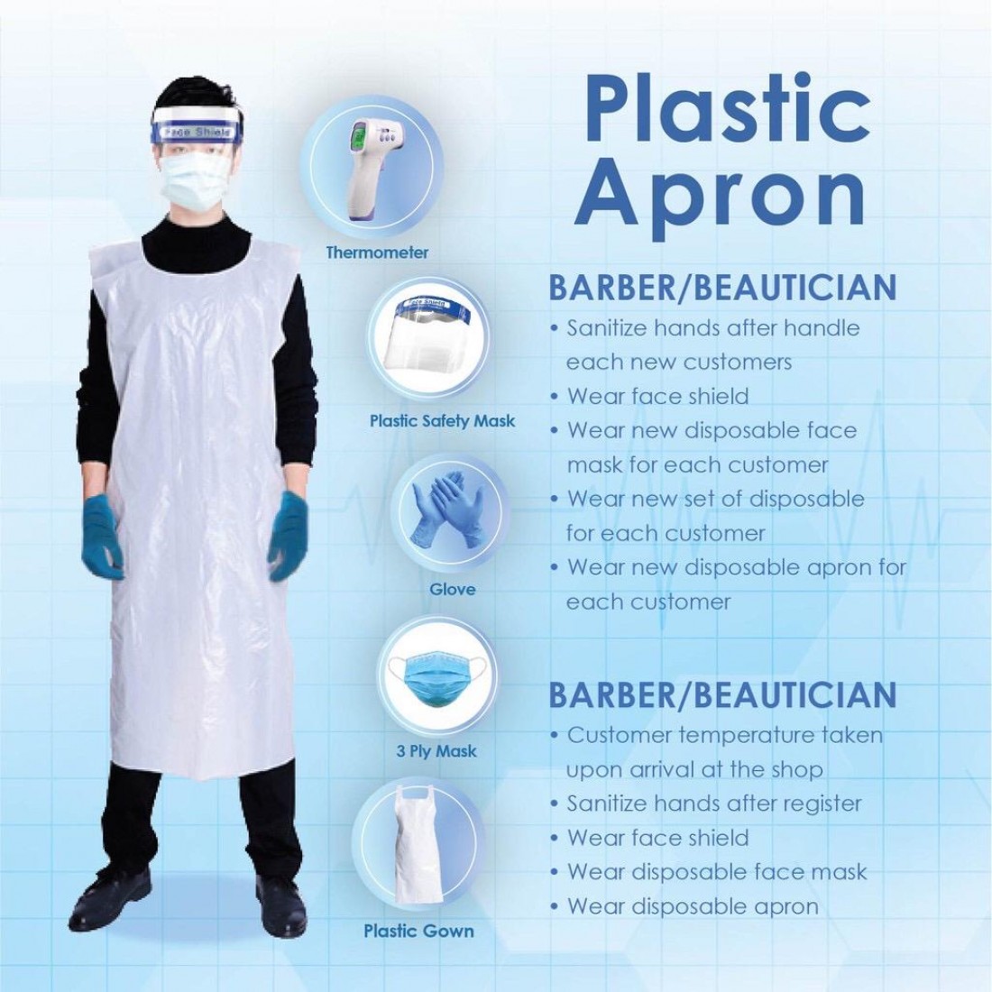 Apron Disposable Plastic White H D P E S Peng Kee Enterprise